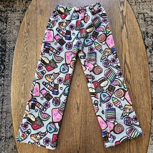 Jammers Kids Fuzzy Snacks and Sweets Pajama Bottoms Size Girl's XS 5/6